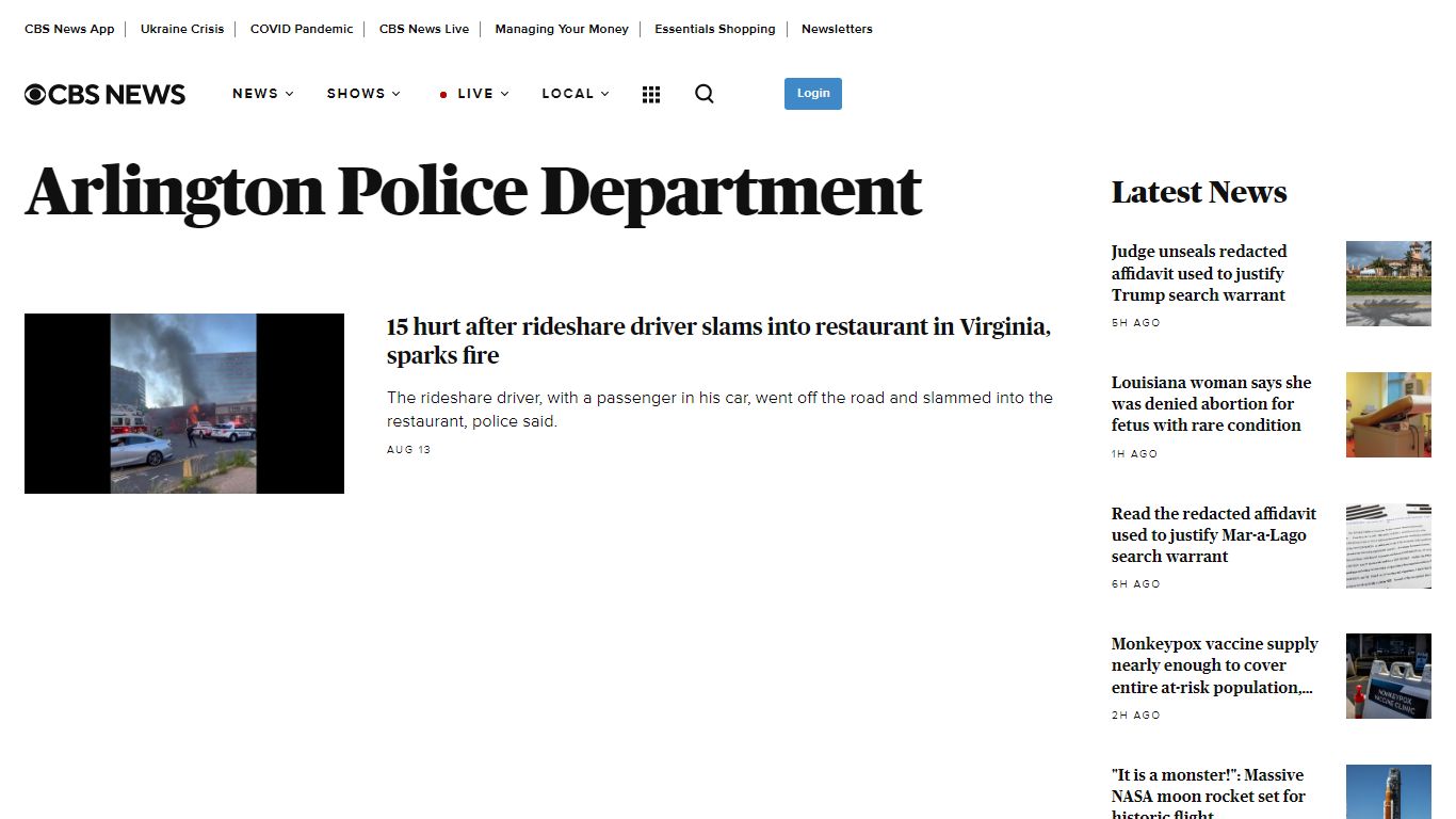 Stories About Arlington Police Department - CBS News